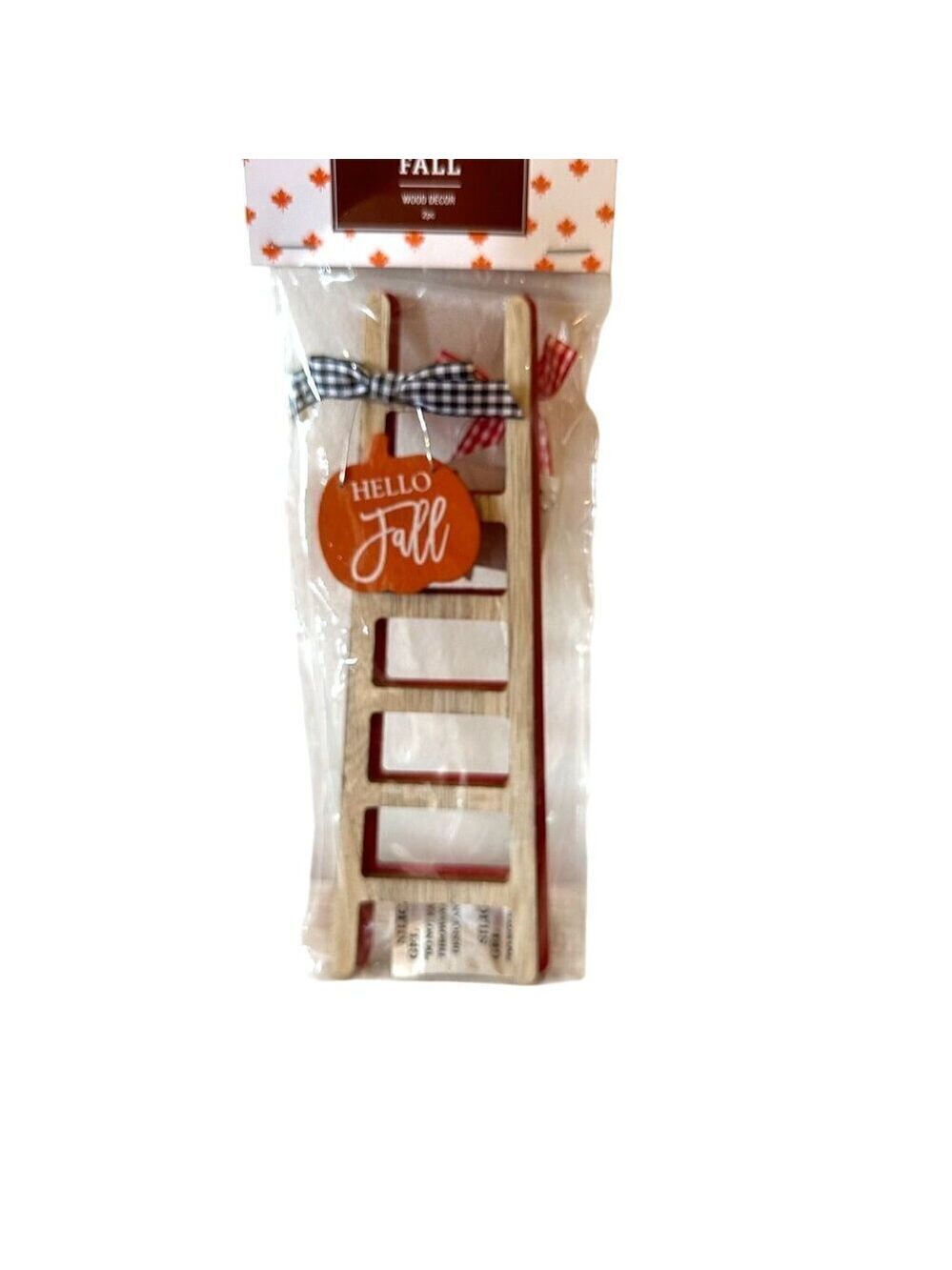 Fall Ladder Wood Decor Mini Sign Set 2pc Apple Orchard Autumn Rustic Tiered Tray - Picture 7 of 13